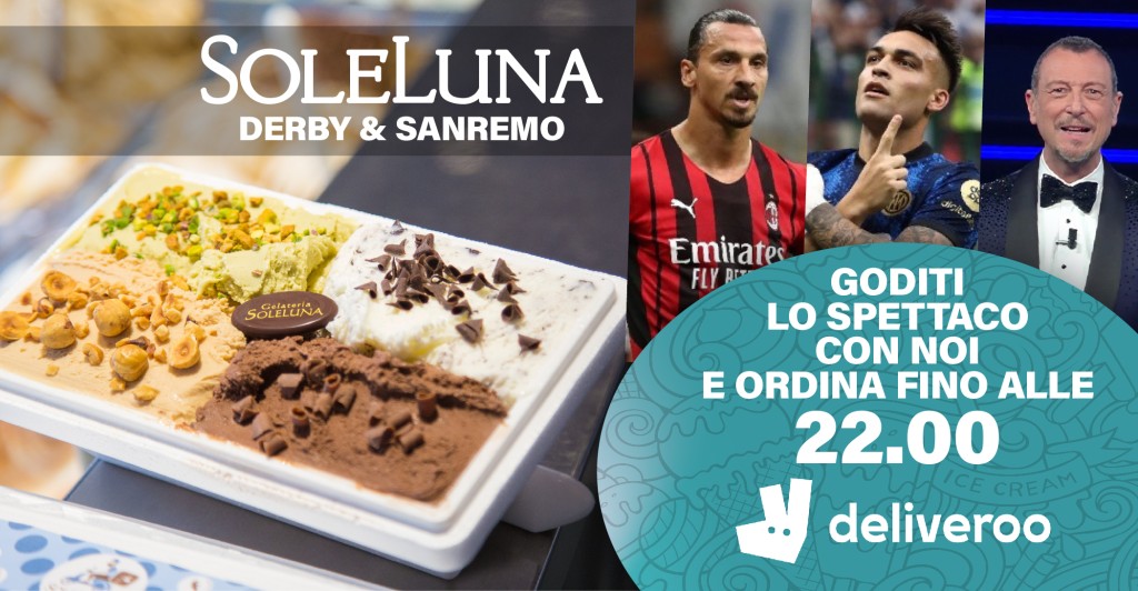 Soleluna a casa tua con Deliveroo Gelateria Soleluna
